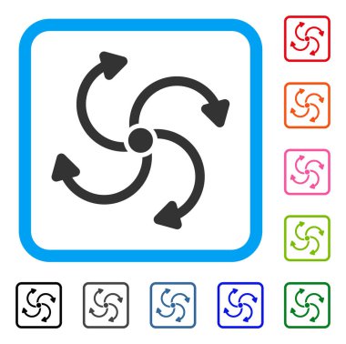 Fan döndürme simgesi çerçeveli