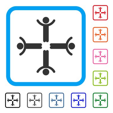 Erkekler ellerini simgesi çerçeveli