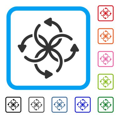 Düğüm döndürme simgesi çerçeveli