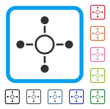 Radyal yapısı simgesi çerçeveli