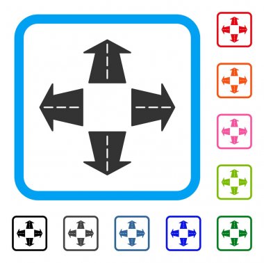 Yol yön simgesi çerçeveli