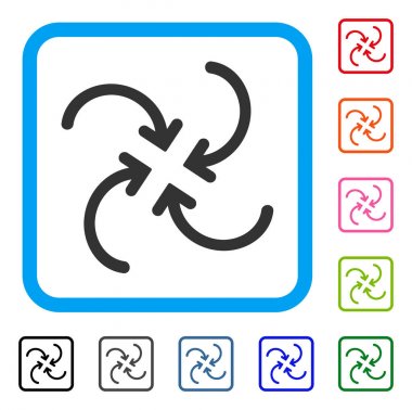 Koşuşturma okları simge çerçeveli