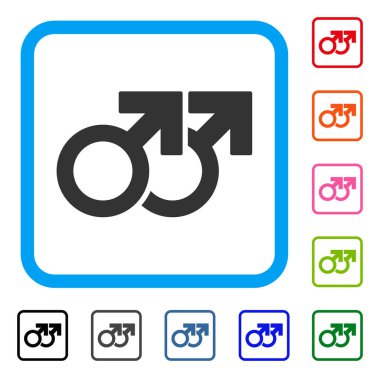 Eşcinsel çift simgesi çerçeveli