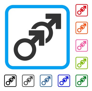 Eşcinsel Sex simgesi çerçeveli