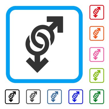 Eşcinsel sembol simge çerçeveli