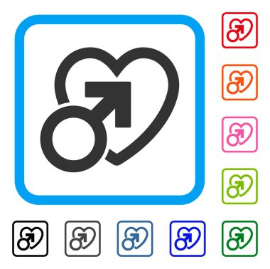 Erkek aşk simgesi çerçeveli