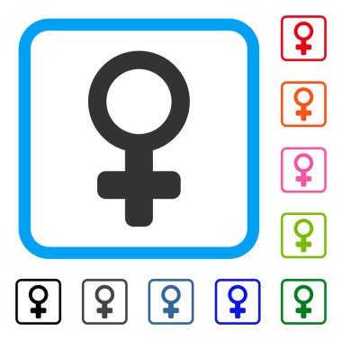 Venüs sembolü simgesi çerçeveli