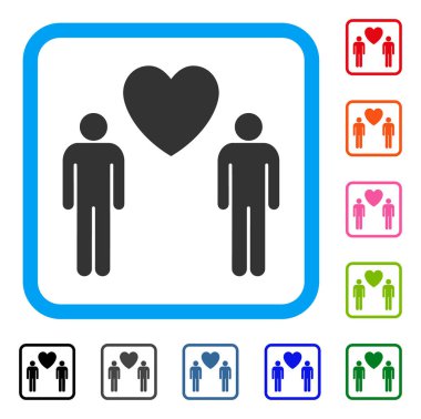 Eşcinsel aşık simgesi çerçeveli