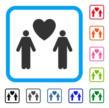 Eşcinsel aşık simgesi çerçeveli