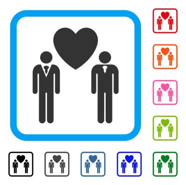 Eşcinsel aşık simgesi çerçeveli