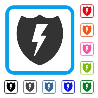 Elektrik kalkan simgesi çerçeveli