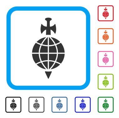 Küresel güvenlik simgesi çerçeveli