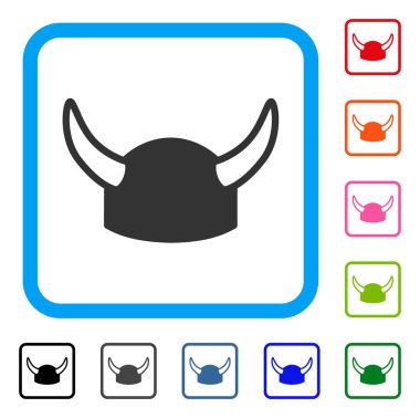 Boynuzlu miğfer simgesi çerçeveli