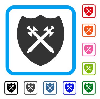 Güvenlik kalkanı simgesi çerçeveli