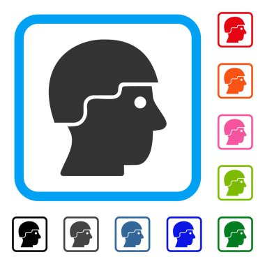 Asker kask simgesi çerçeveli