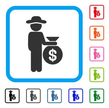 Beyefendi yatırımcı simgesi çerçeveli