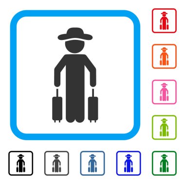 Beyefendi yolcu simgesi çerçeveli