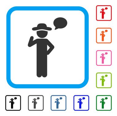 Beyefendi konuşma simgesini çerçeveli