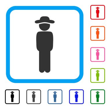 Ayakta beyefendi simgesi çerçeveli