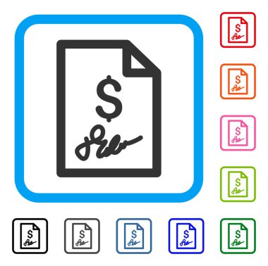 Fatura sayfa simgesi çerçeveli