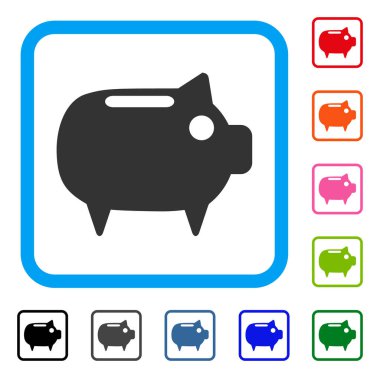 Kumbara simgesi çerçeveli