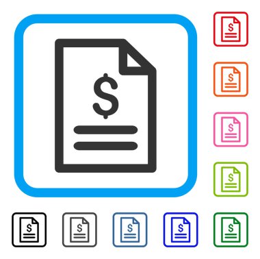 Fiyat listesi simgesini çerçeveli