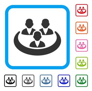 Sosyal ağ simge çerçeveli