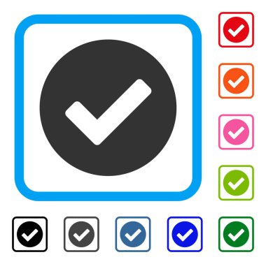 Evet simgesi çerçeveli