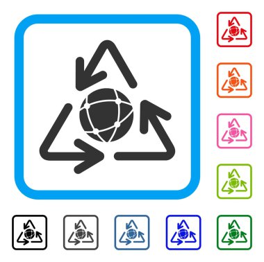 Küresel çerçeveli simgesi