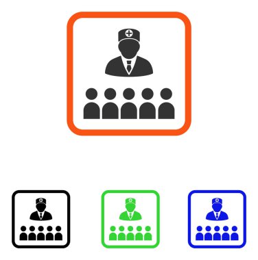 Doktor sınıf simgesi çerçeveli