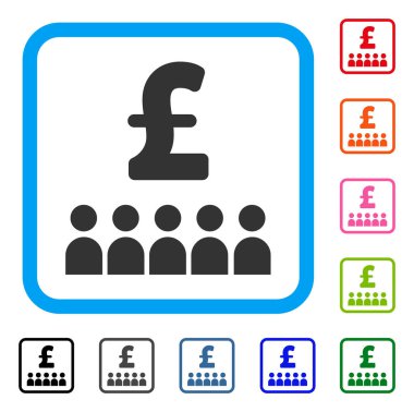 İngiliz iş eğitim simgesi çerçeveli