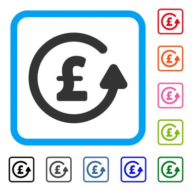 Ters ibraz Lirası simge çerçeveli