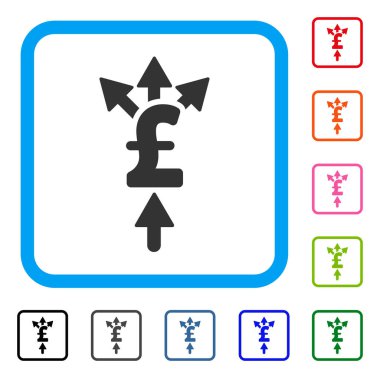 Pound ödeme çerçeveli simgesi bölmek