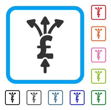 Pound ödeme çerçeveli simgesi bölmek