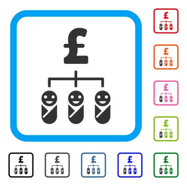 Çocuk Lirası bütçe simgesi çerçeveli