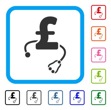 Tıbbi Lirası iş simge çerçeveli