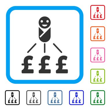 Yeni doğan Lirası giderleri simgesi çerçeveli