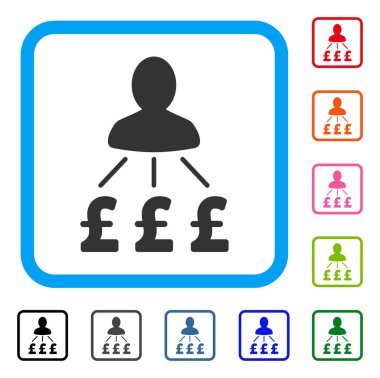 Kişi Lirası giderleri simgesi çerçeveli