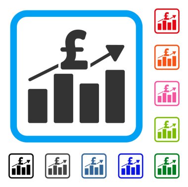 Lirası iş grafik simge çerçeveli