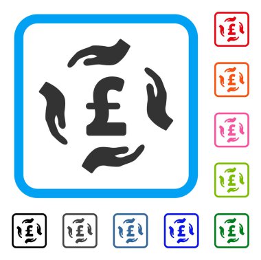 Lirası eller simgesini çerçeveli