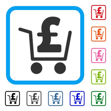 Lirası nakit çıkışı çerçeveli simgesi