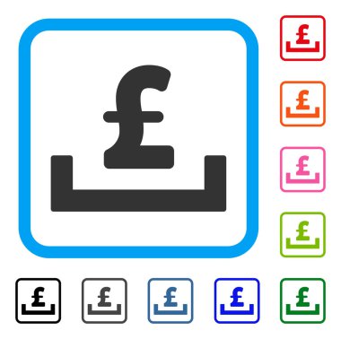 Lirası mevduat yerleştirme simgesi çerçeveli