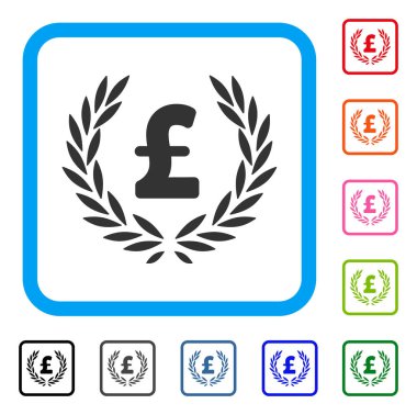 Simge Lirası defne çelengi çerçeveli