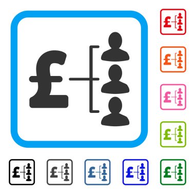 Lirası alıcıların simge çerçeveli