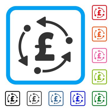 Lirası döndürme simgesi çerçeveli