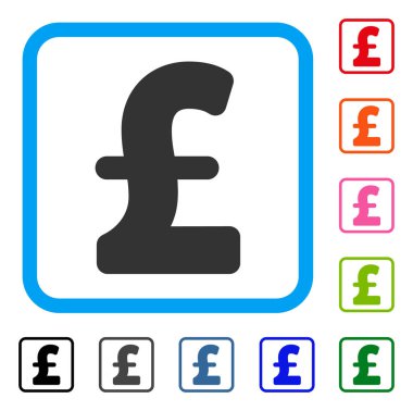 Pound Sterling simgesi çerçeveli