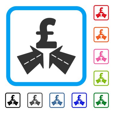 Lirası başarı yollar simgesini çerçeveli