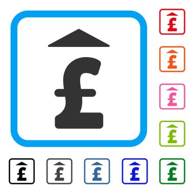 Yukarı çerçeveli simgesi pound