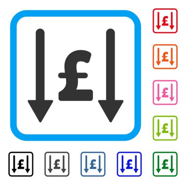 Lirası çerçeveli simgesi almak