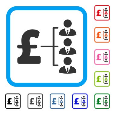 Personel Pound ödeme çerçeveli simgesi